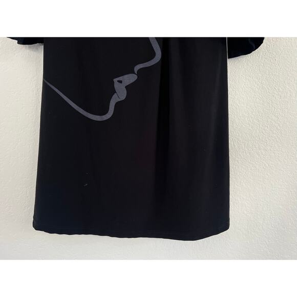 Sun Light Black 3/4 Sleeve Mini Dress Womens Size 1 Artsy Edgy Whimsi Goth - Picture 10 of 16